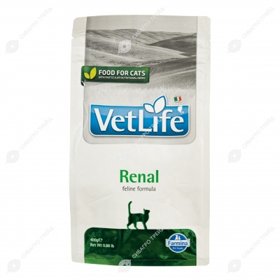 VET LIFE RENAL для кошек (поддержание функции почек), 0,4 кг