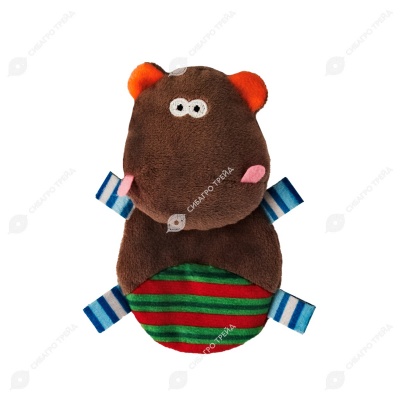 Игрушка-шуршалка WOGY Бегемот (13 * 9 см) для кошек