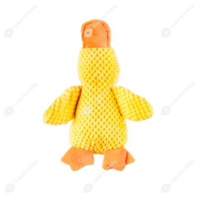 Игрушка-пищалка WOGY Утка (25 * 20 * 10 см) для собак, мягкая, крылья шуршат, микс