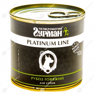 ЧЕТВЕРОНОГИЙ ГУРМАН Platinum Line для собак (РУБЕЦ ГОВЯЖИЙ, ЖЕЛЕ), 240 г.