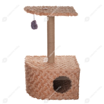 Домик-когтеточка №013 угловой (35 * 47 * 80 см), ZOOМИР