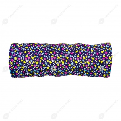 ВЕЛИКИЙ КОТ туннель с шуршащим элементом (65 * 22 см) фиолетовый со звёздочками