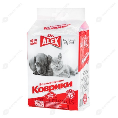 Пеленки-коврики для животных (60 * 60 см), 30 шт, DR.ALEX