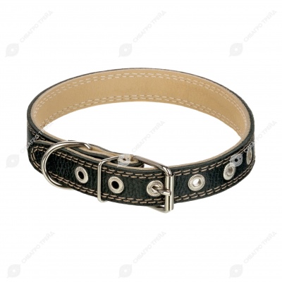 Ошейник №25 кожаный (ДВОЙНОЙ), ЧК