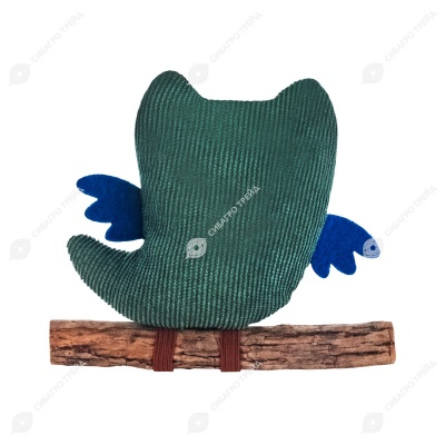 Игрушка мягкая WOGY Сова с мататаби и колокольчиком, микс (21/9 * 10 см) для животных