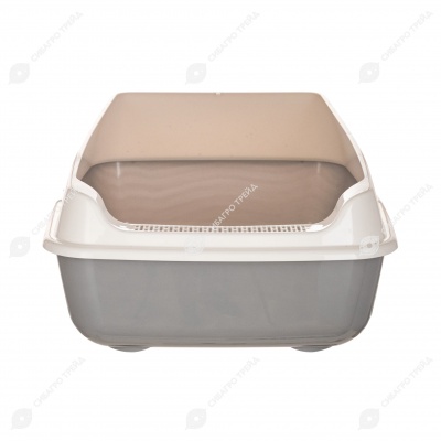 Туалет для кошек с высокими бортами, серый (50,5* 39 * 23 см), АЛЬТЕРНАТИВА