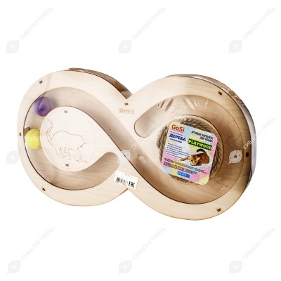 Игровой трек для кошек Стадион с шариками c игрушкой на пружине