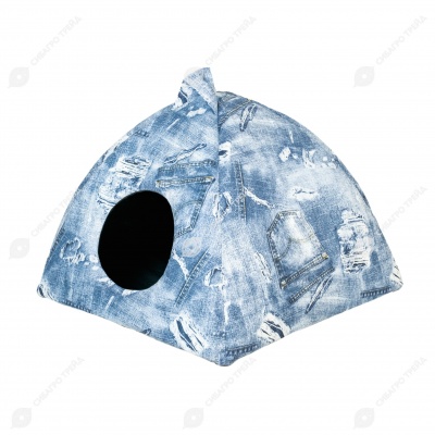 Домик поролоновый ВИГВАМ бязь (43 * 43 * 43 см), BLACK CAT