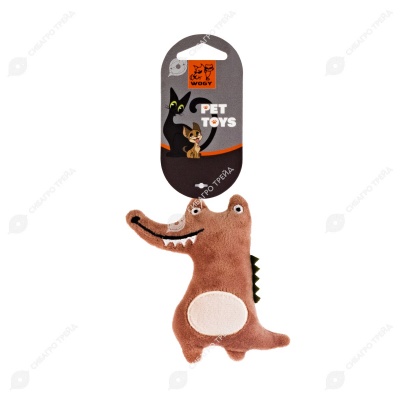 Игрушка-пищалка WOGY Крокодил (12 * 10 * 3 см) для животных, микс