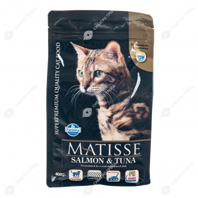 MATISSE для кошек (ЛОСОСЬ, ТУНЕЦ), 0,4 кг.