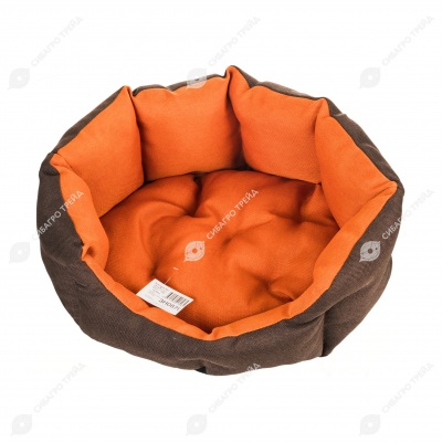 Лежанка №1 коричнево-оранжевый (50 * 40 * 18 см), BLACK CAT