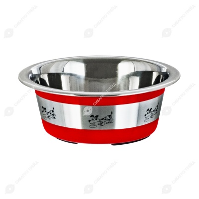 Миска металлическая №В с печатью "Собака", 0,35 л, DOGMAN